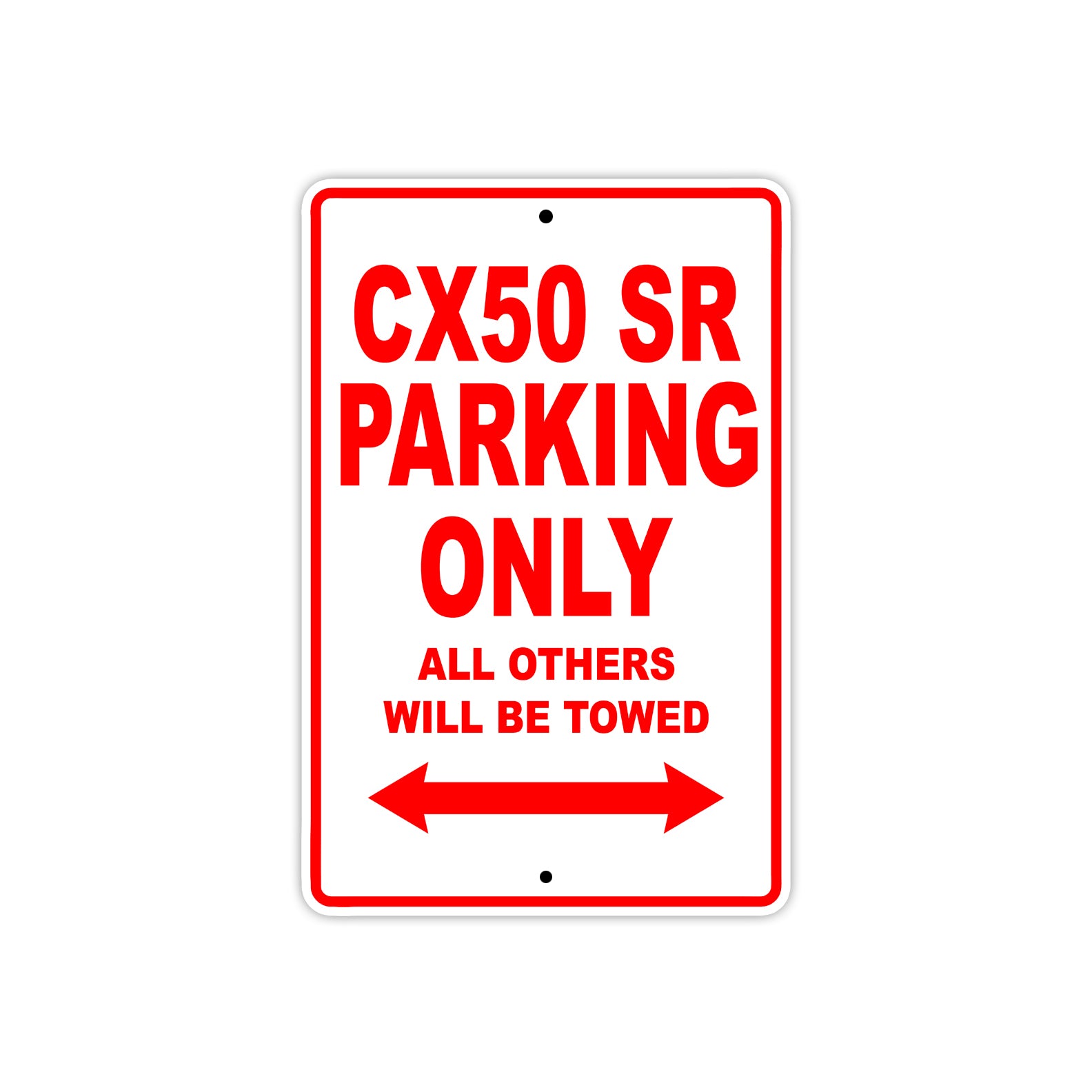 Cobra CX50 SR Parking Only All Others Will Be Towed Aluminum Decor Garage Sign