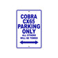 Cobra Cobra CX65 Parking Only All Others Will Be Towed Aluminum Decor Garage Sign