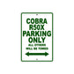 Cobra Cobra R50X Parking Only All Others Will Be Towed Aluminum Decor Garage Sign