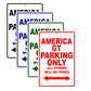 America GT Parking Only All Others Will Be Towed Aluminum Decor Garage Sign
