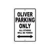 CPI Oliver Parking Only All Others Will Be Towed Aluminum Decor Garage Sign
