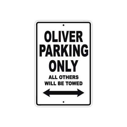 CPI Oliver Parking Only All Others Will Be Towed Aluminum Decor Garage Sign