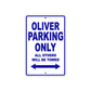 CPI Oliver Parking Only All Others Will Be Towed Aluminum Decor Garage Sign