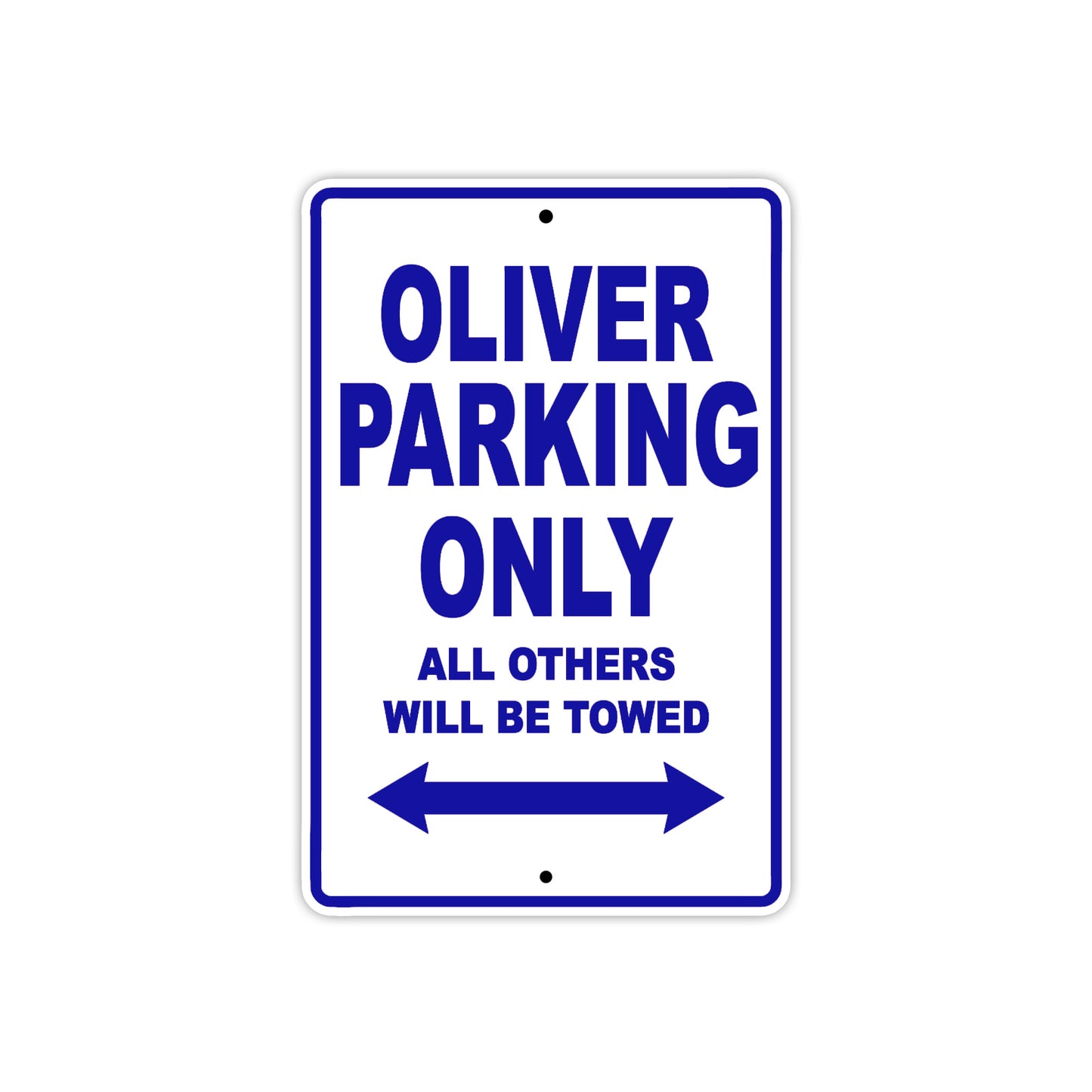 CPI Oliver Parking Only All Others Will Be Towed Aluminum Decor Garage Sign