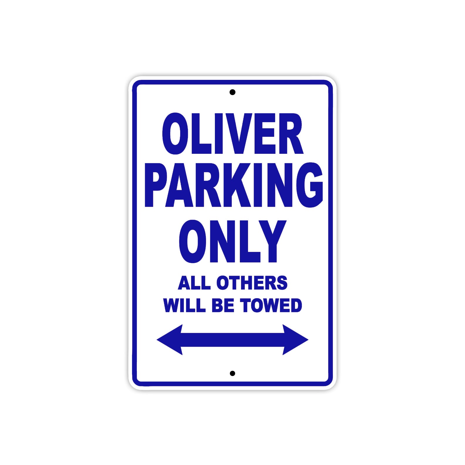 CPI Oliver Parking Only All Others Will Be Towed Aluminum Decor Garage Sign