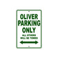 CPI Oliver Parking Only All Others Will Be Towed Aluminum Decor Garage Sign