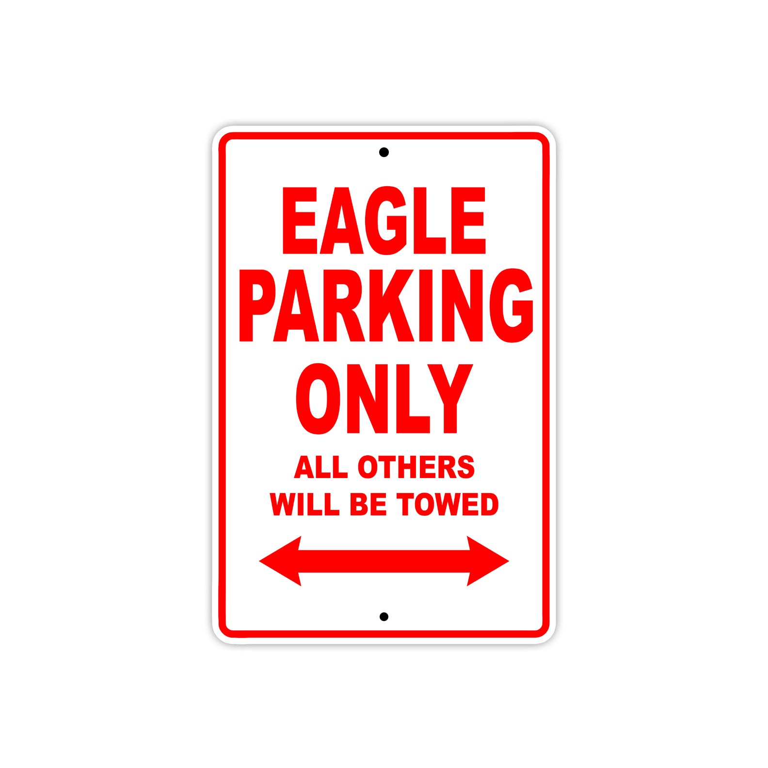 Cushman Eagle Parking Only All Others Will Be Towed Aluminum Decor Garage Sign