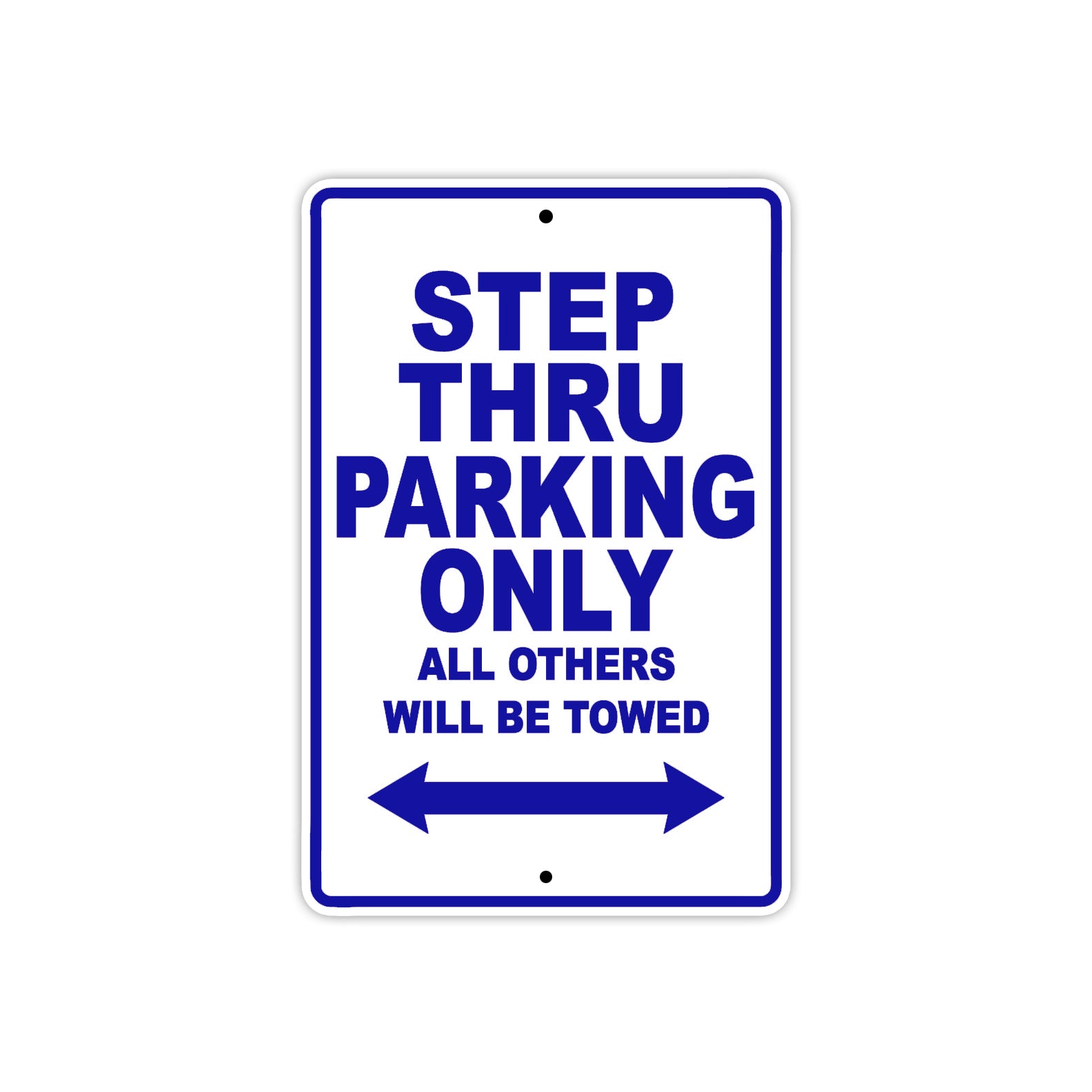 Cushman Step Thru Parking Only All Others Will Be Towed Aluminum Decor Garage Sign
