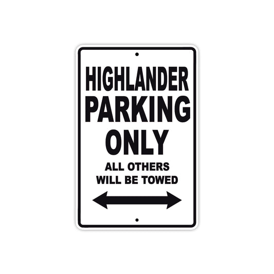 Cushman Highlander Parking Only All Others Will Be Towed Aluminum Decor Garage Sign