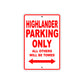 Cushman Highlander Parking Only All Others Will Be Towed Aluminum Decor Garage Sign