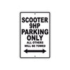 Cushman Scooter 9HP Parking Only All Others Will Be Towed Aluminum Decor Garage Sign