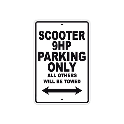 Cushman Scooter 9HP Parking Only All Others Will Be Towed Aluminum Decor Garage Sign