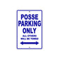 Desperado Posse Parking Only All Others Will Be Towed Aluminum Decor Garage Sign