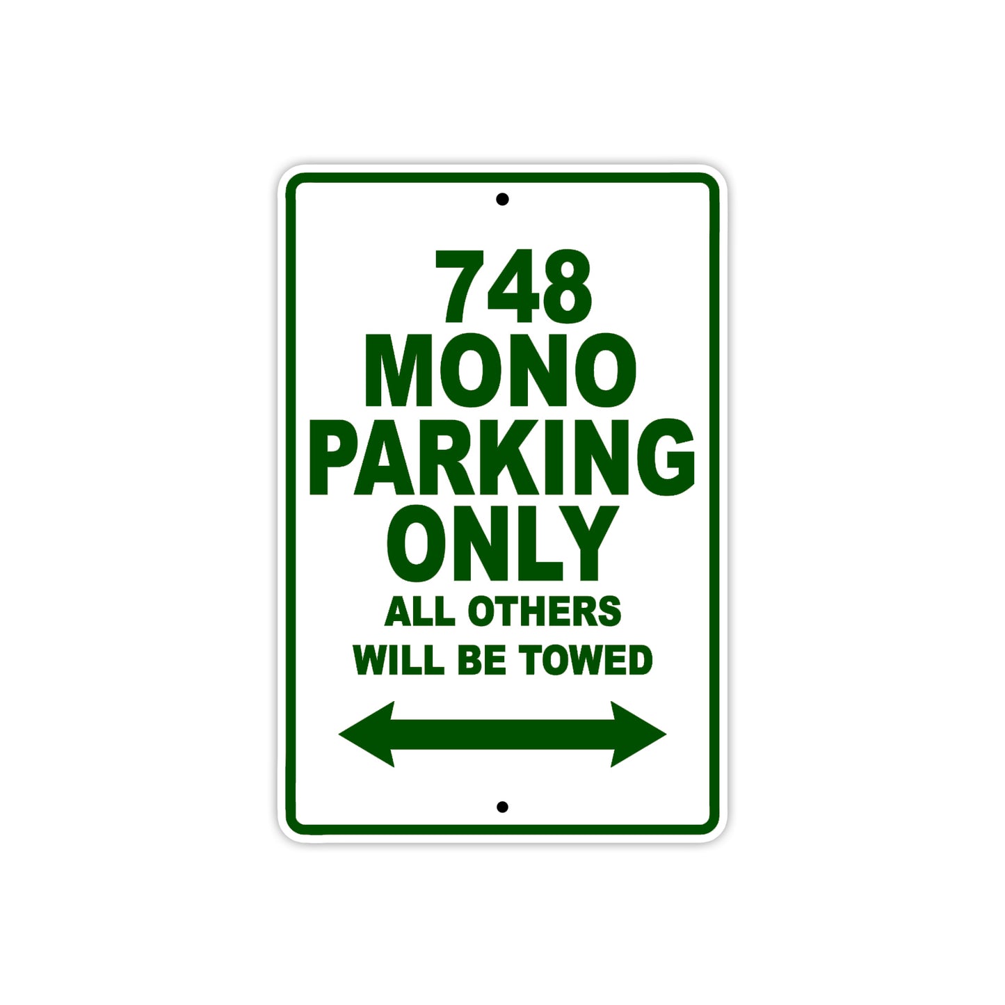 Ducati 748 Mono Parking Only All Others Will Be Towed Aluminum Decor Garage Sign