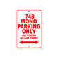 Ducati 748 Mono Parking Only All Others Will Be Towed Aluminum Decor Garage Sign
