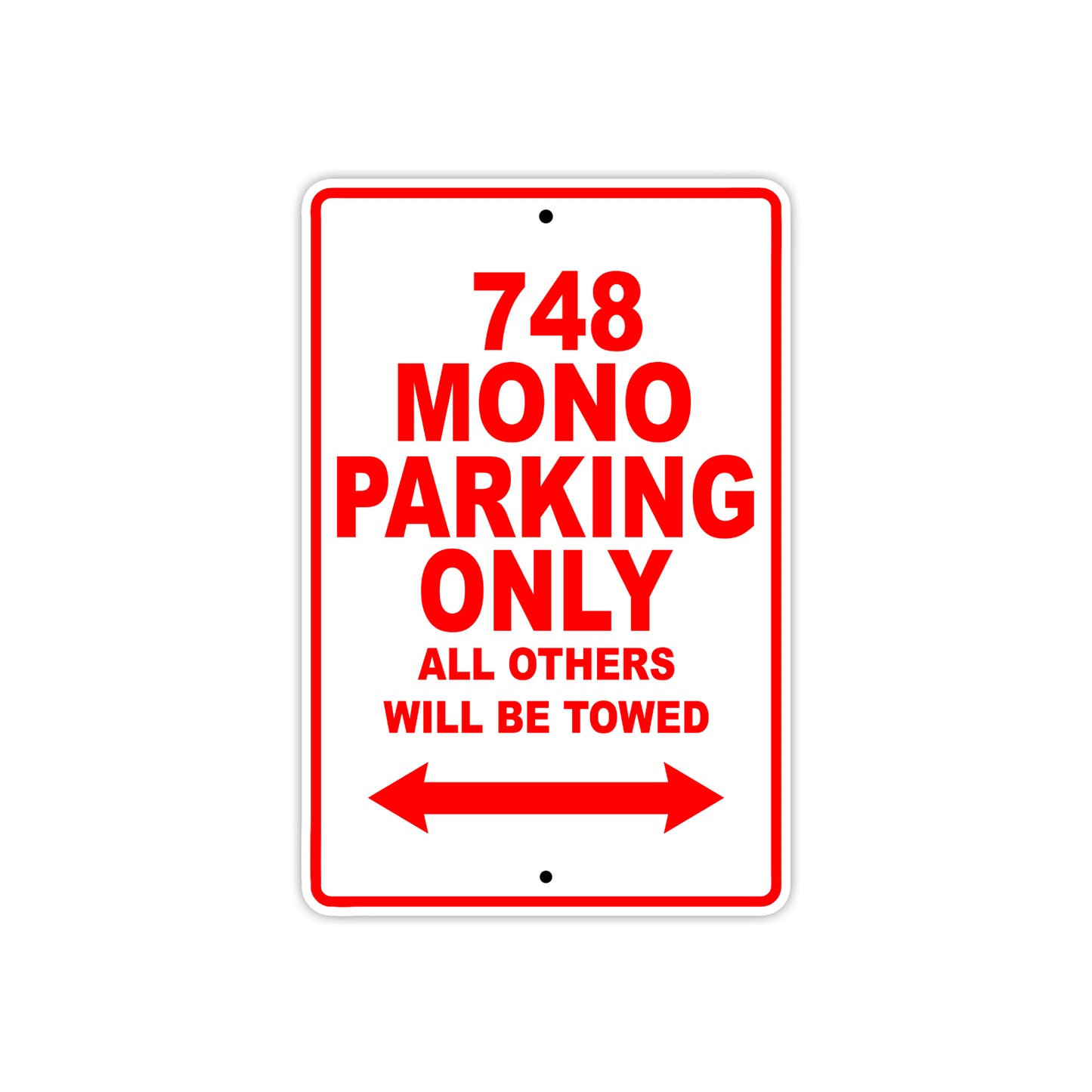 Ducati 748 Mono Parking Only All Others Will Be Towed Aluminum Decor Garage Sign