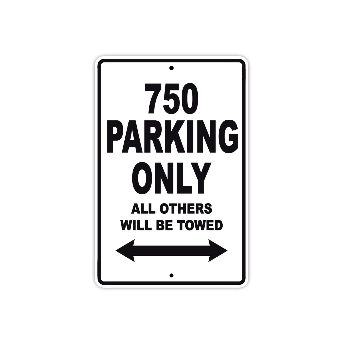 Ducati 750 Parking Only All Others Will Be Towed Aluminum Decor Garage Sign