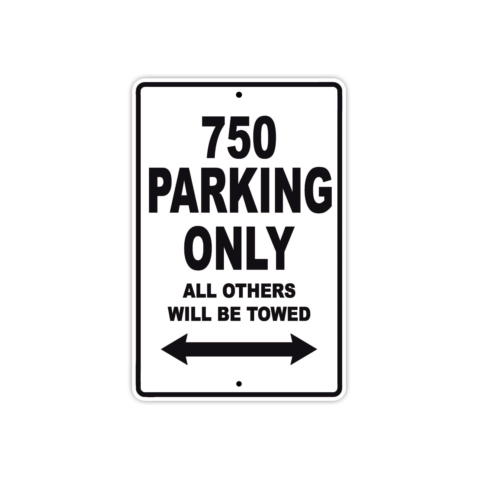 Ducati 750 Parking Only All Others Will Be Towed Aluminum Decor Garage Sign