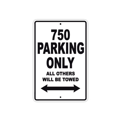 Ducati 750 Parking Only All Others Will Be Towed Aluminum Decor Garage Sign
