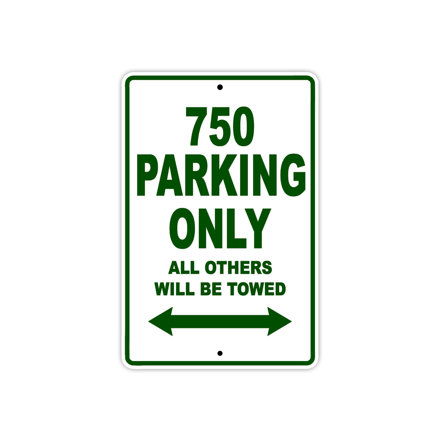 Ducati 750 Parking Only All Others Will Be Towed Aluminum Decor Garage Sign