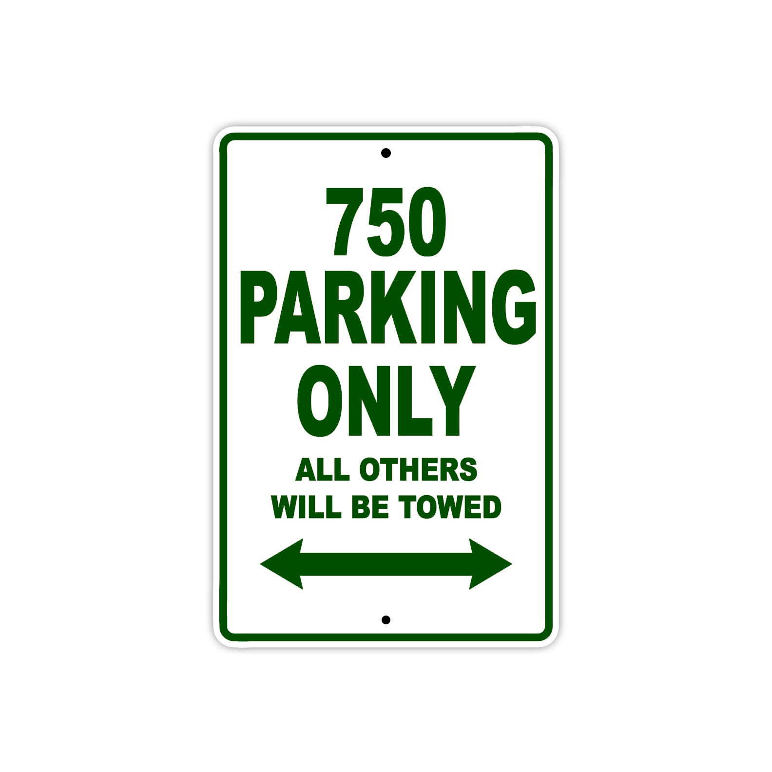 Ducati 750 Parking Only All Others Will Be Towed Aluminum Decor Garage Sign