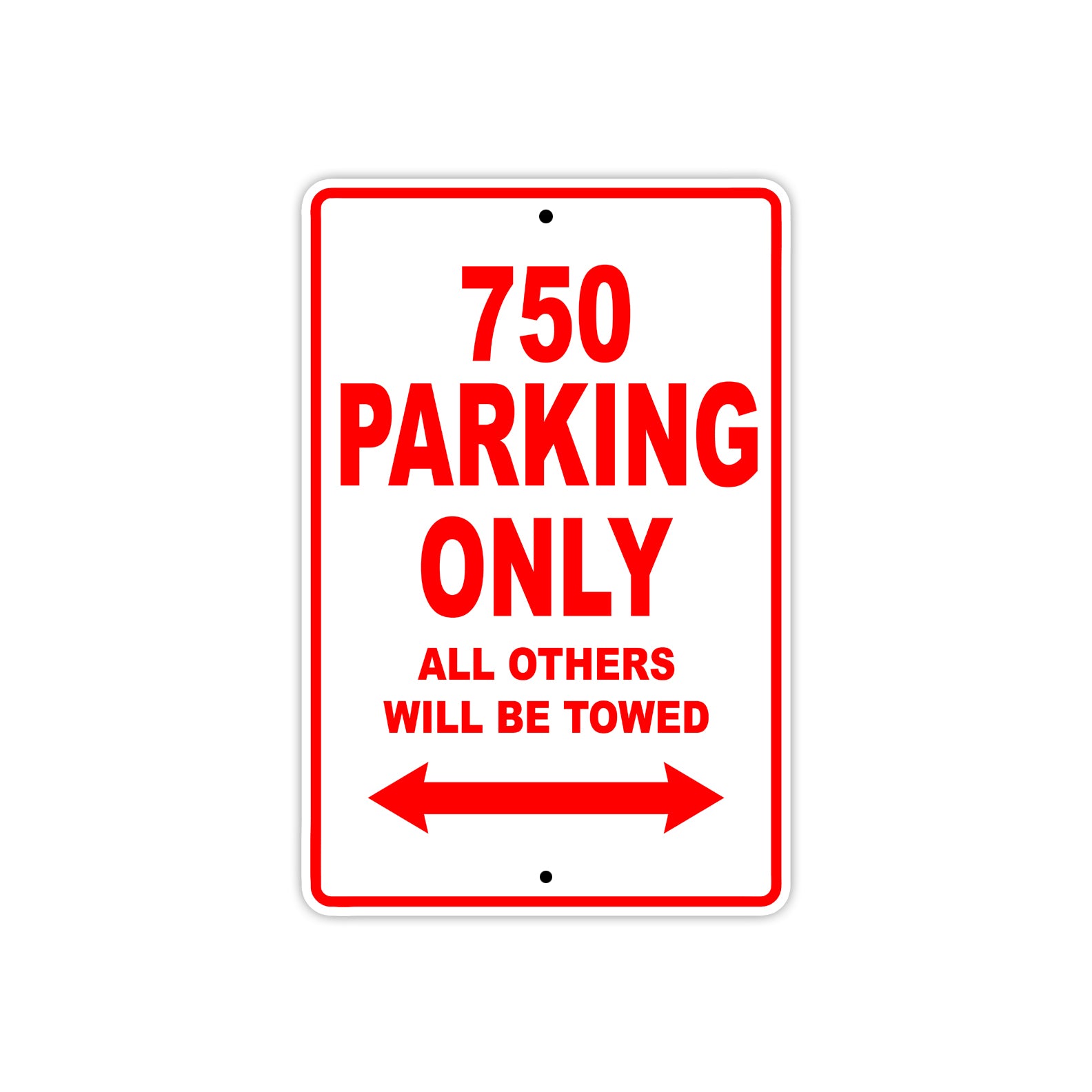 Ducati 750 Parking Only All Others Will Be Towed Aluminum Decor Garage Sign
