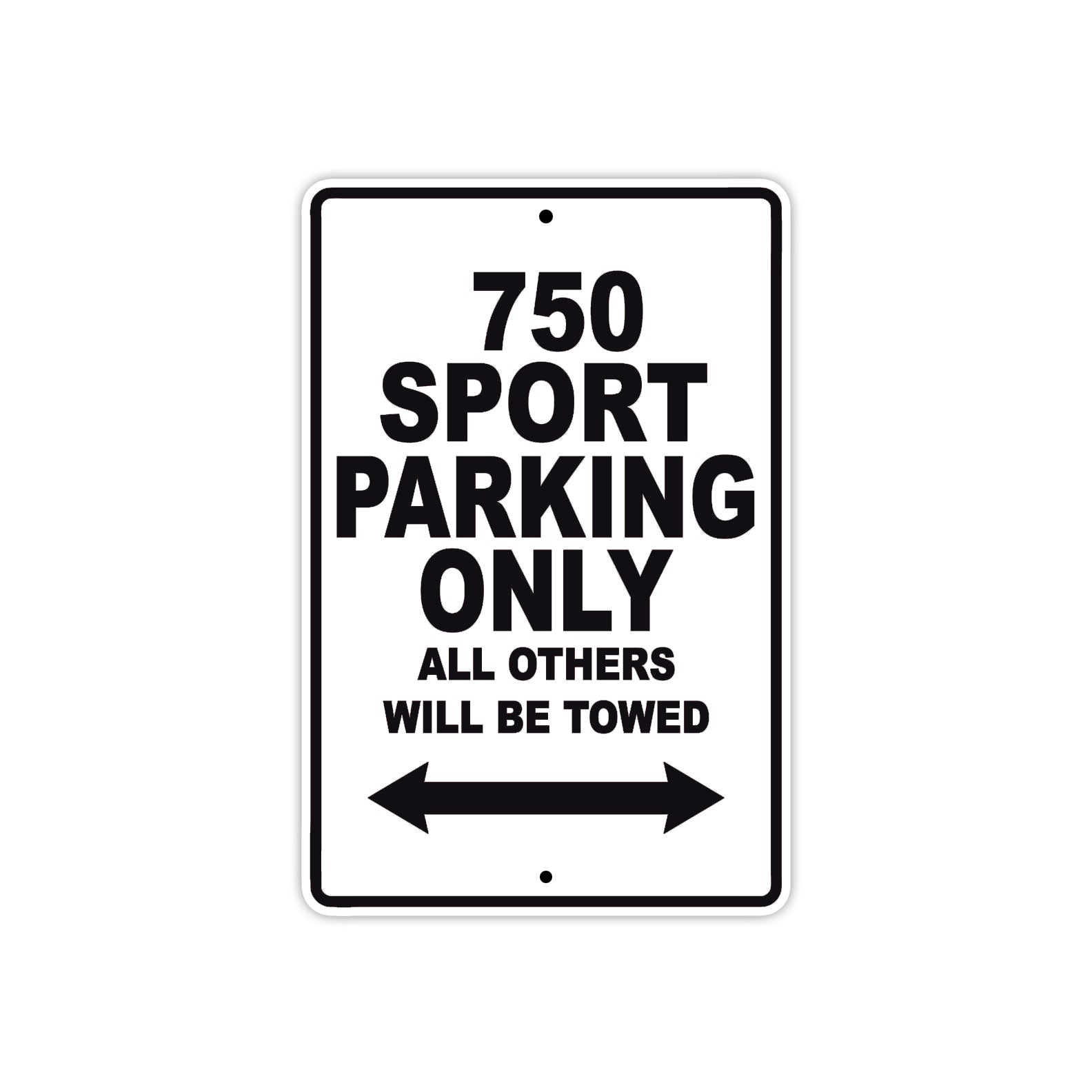 Ducati 750 Sport Parking Only All Others Will Be Towed Aluminum Decor Garage Sign