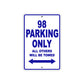 Ducati 98 Parking Only All Others Will Be Towed Aluminum Decor Garage Sign
