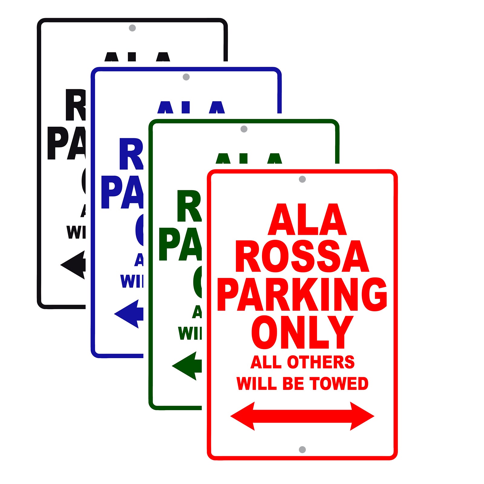 Ducati Ducati Ala Rossa Parking Only All Others Will Be Towed Aluminum Decor Garage Sign