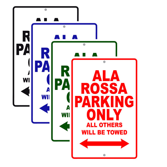 Ducati Ducati Ala Rossa Parking Only All Others Will Be Towed Aluminum Decor Garage Sign