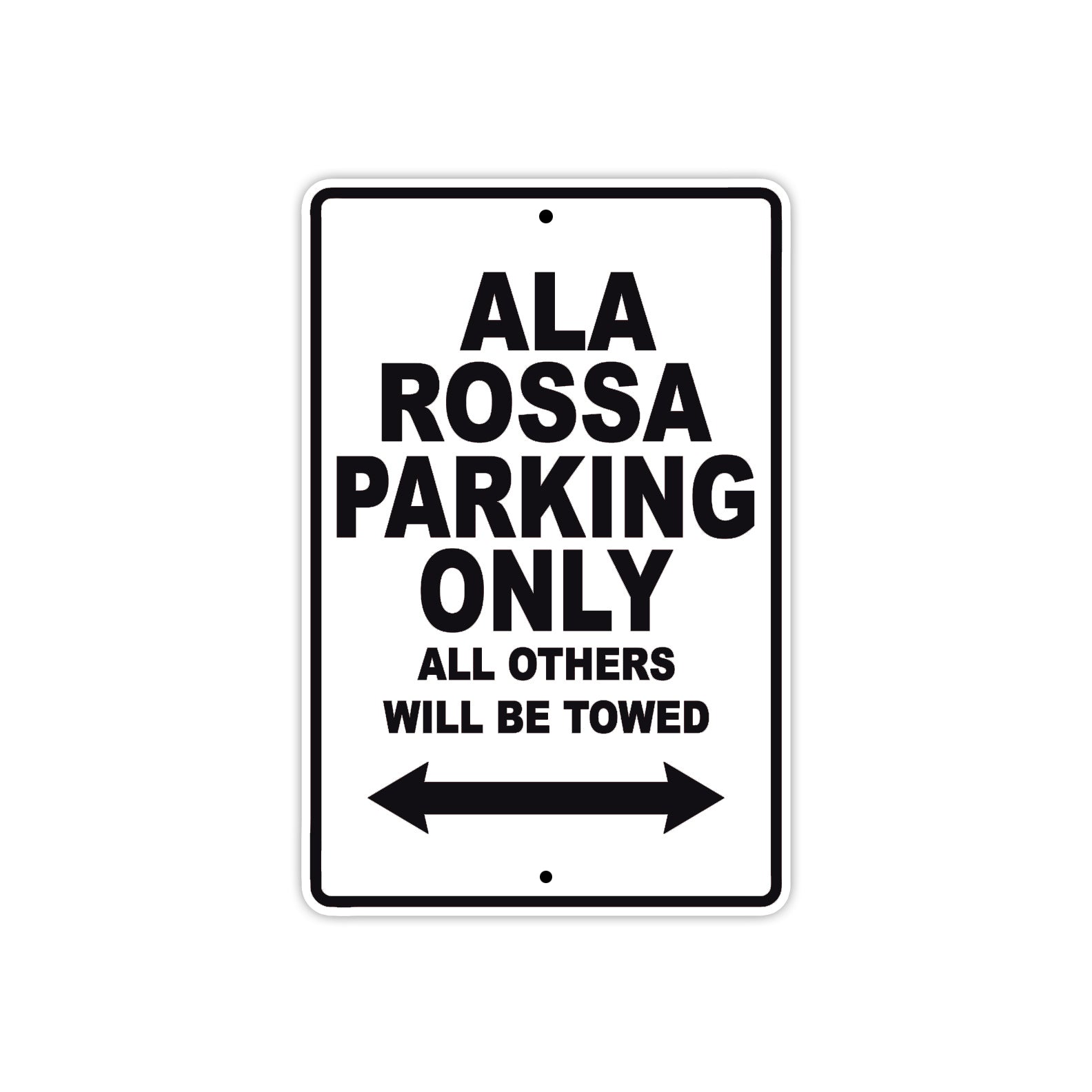 Ducati Ducati Ala Rossa Parking Only All Others Will Be Towed Aluminum Decor Garage Sign