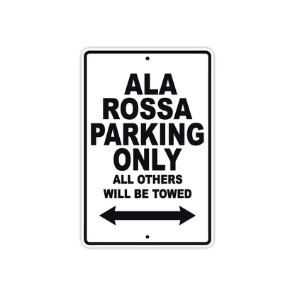 Ducati Ducati Ala Rossa Parking Only All Others Will Be Towed Aluminum Decor Garage Sign