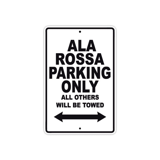 Ducati Ducati Ala Rossa Parking Only All Others Will Be Towed Aluminum Decor Garage Sign