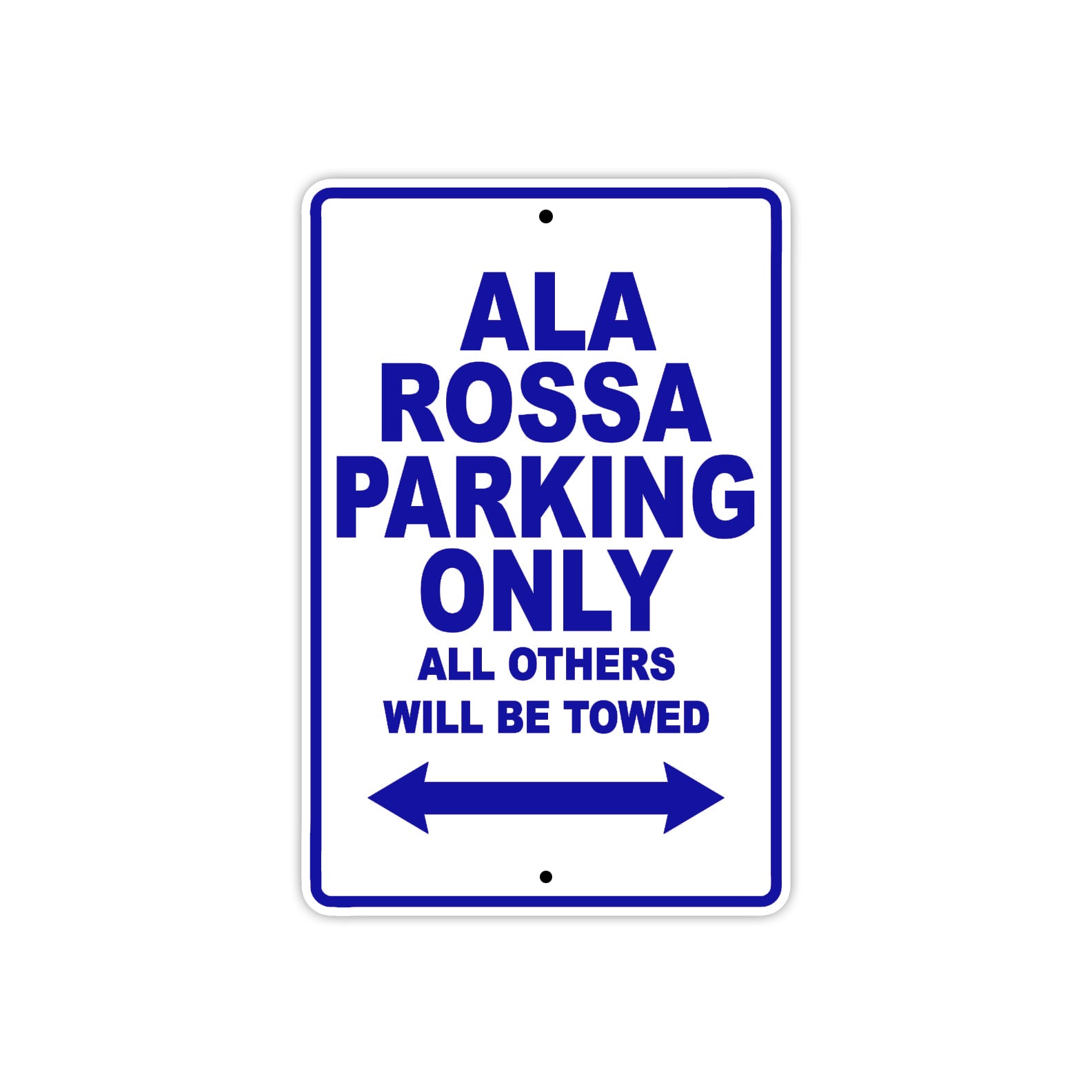 Ducati Ducati Ala Rossa Parking Only All Others Will Be Towed Aluminum Decor Garage Sign