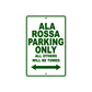 Ducati Ducati Ala Rossa Parking Only All Others Will Be Towed Aluminum Decor Garage Sign