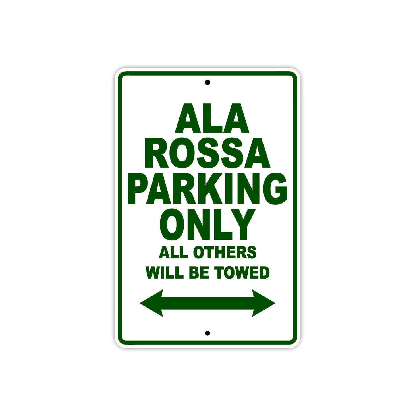 Ducati Ducati Ala Rossa Parking Only All Others Will Be Towed Aluminum Decor Garage Sign