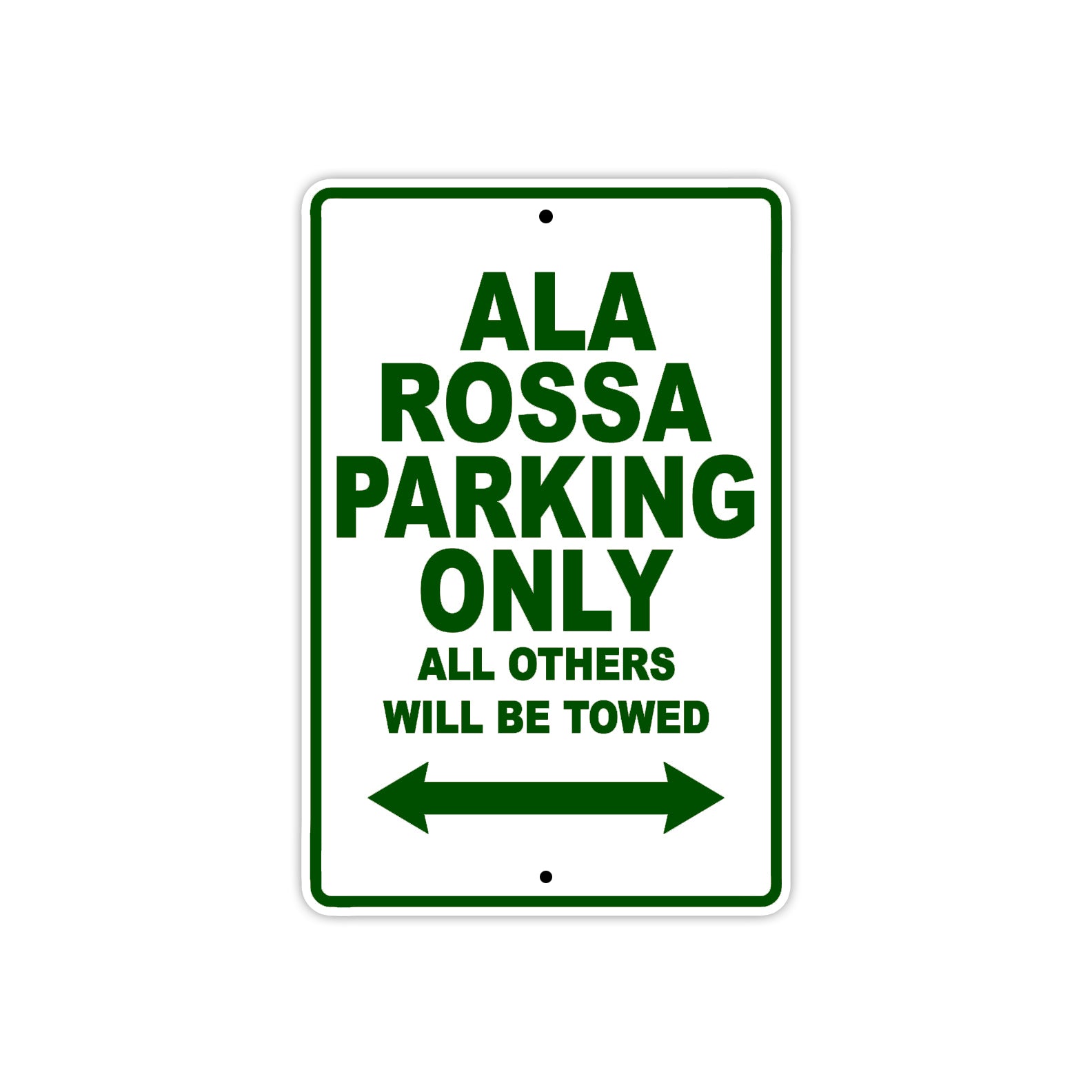 Ducati Ducati Ala Rossa Parking Only All Others Will Be Towed Aluminum Decor Garage Sign