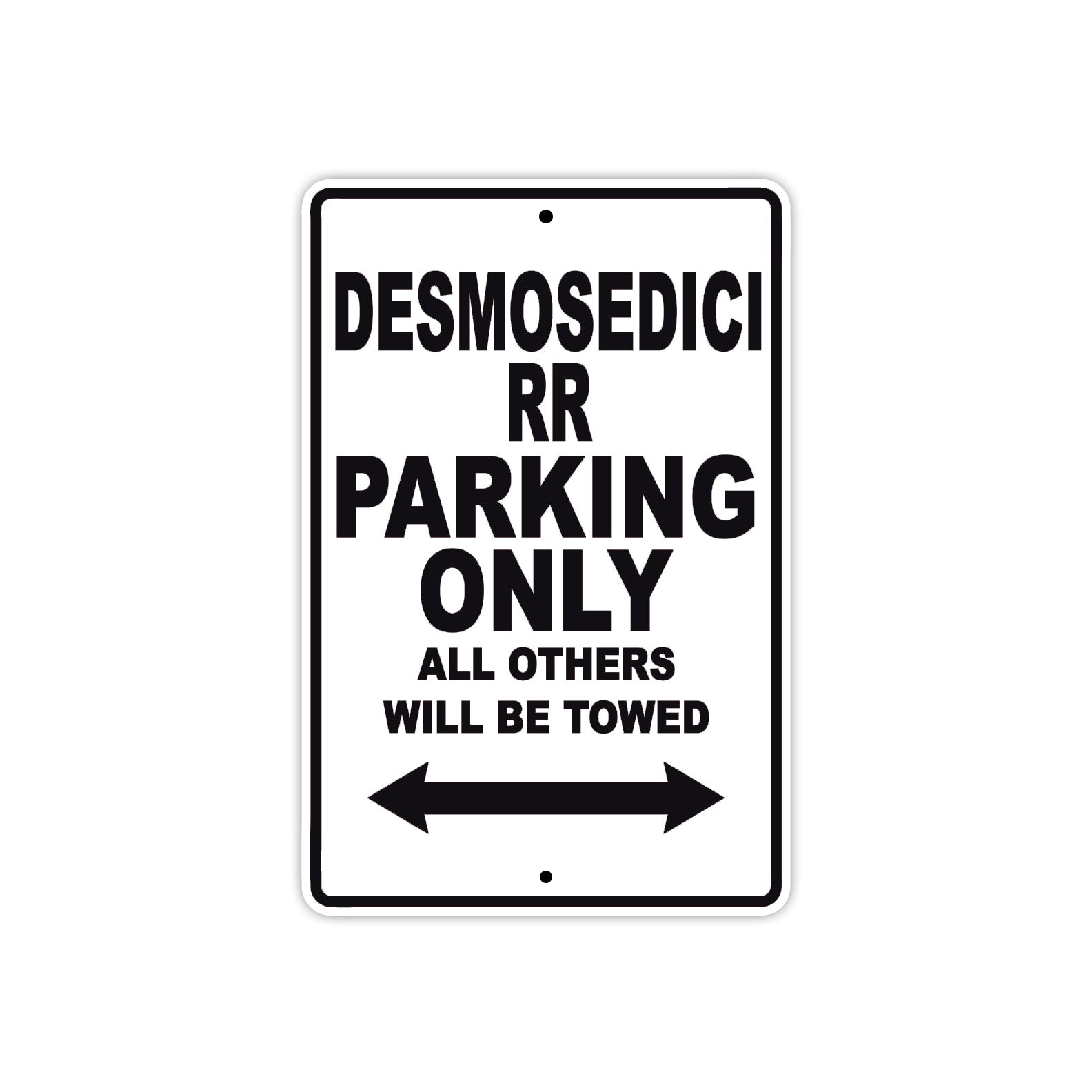Ducati Desmosedici RR Parking Only All Others Will Be Towed Aluminum Decor Garage Sign