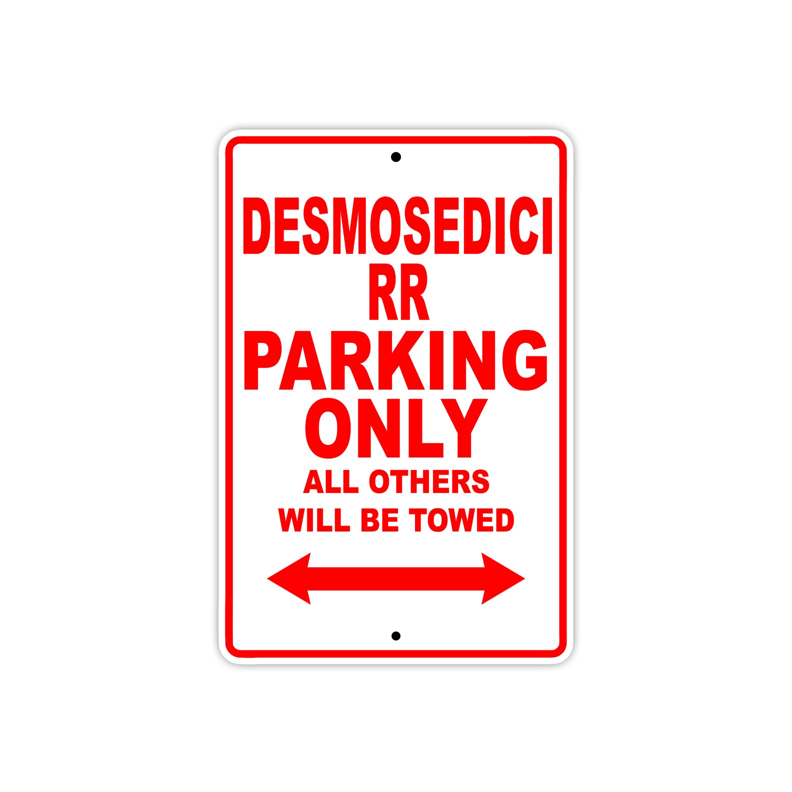 Ducati Desmosedici RR Parking Only All Others Will Be Towed Aluminum Decor Garage Sign