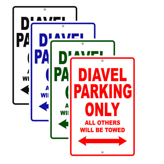 Ducati Diavel Parking Only All Others Will Be Towed Aluminum Decor Garage Sign