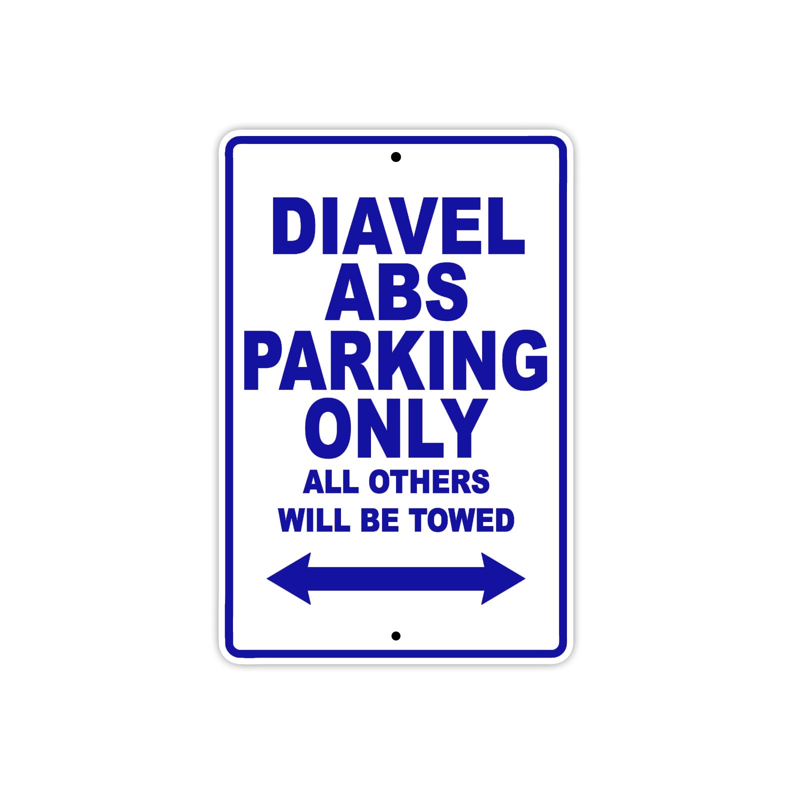 Ducati Diavel ABS Parking Only All Others Will Be Towed Aluminum Decor Garage Sign