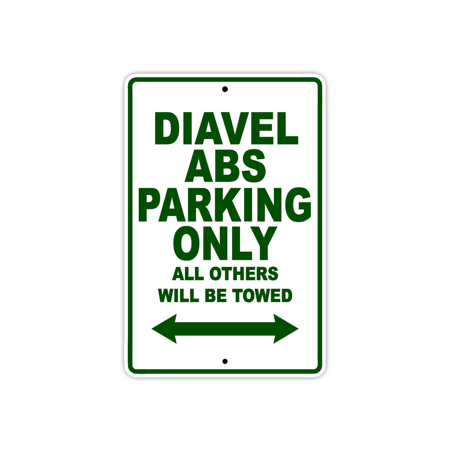 Ducati Diavel ABS Parking Only All Others Will Be Towed Aluminum Decor Garage Sign