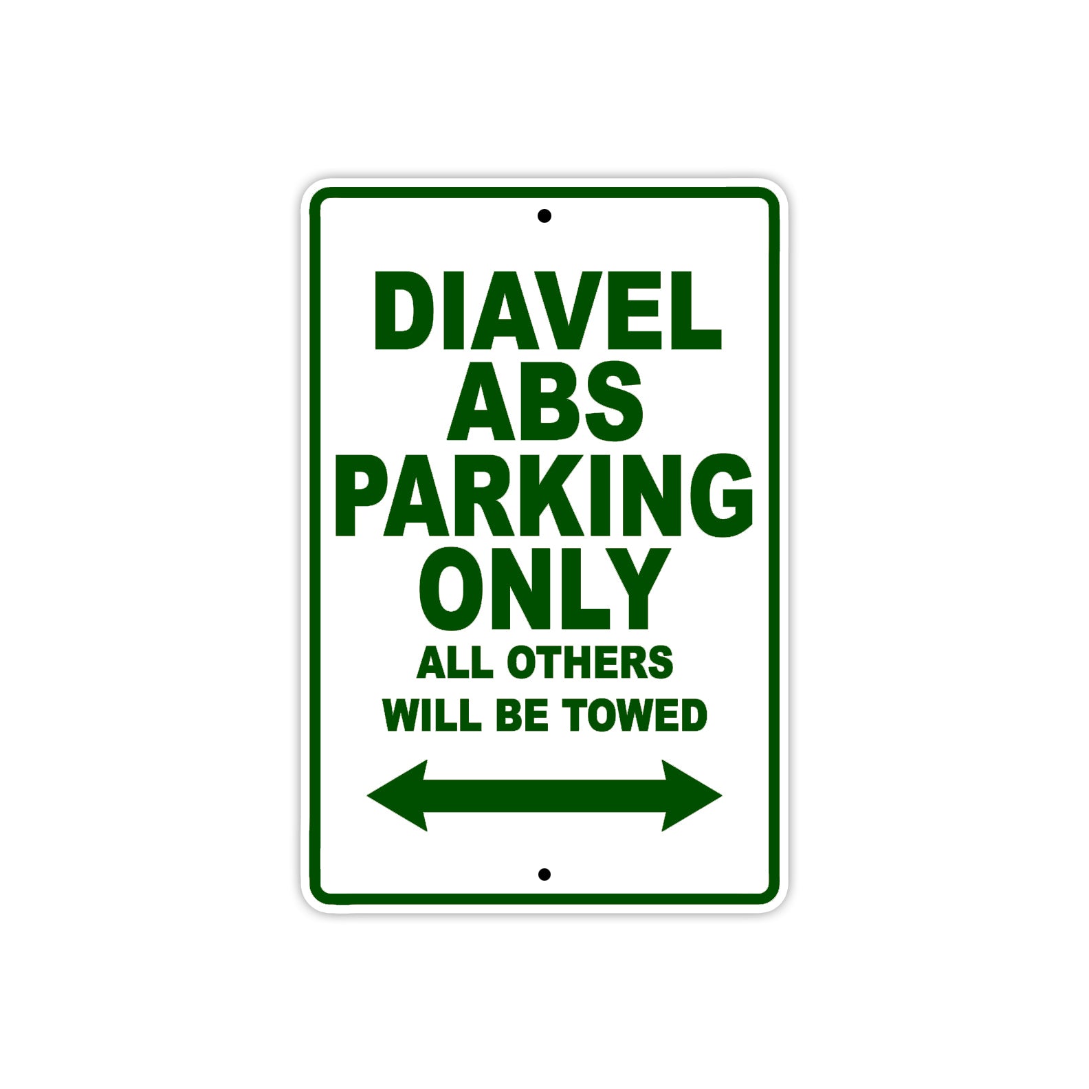 Ducati Diavel ABS Parking Only All Others Will Be Towed Aluminum Decor Garage Sign