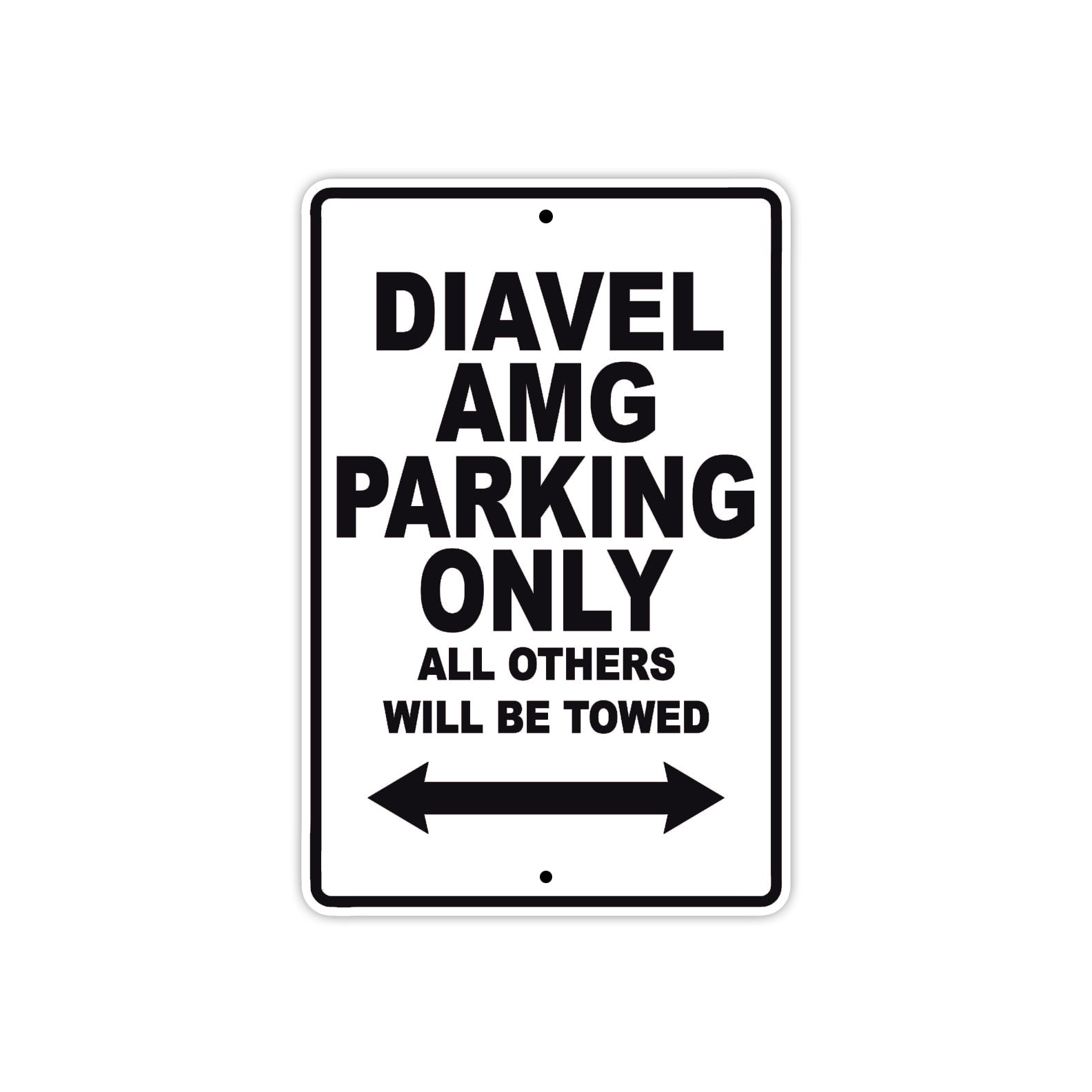 Ducati Diavel AMG Parking Only All Others Will Be Towed Aluminum Decor Garage Sign