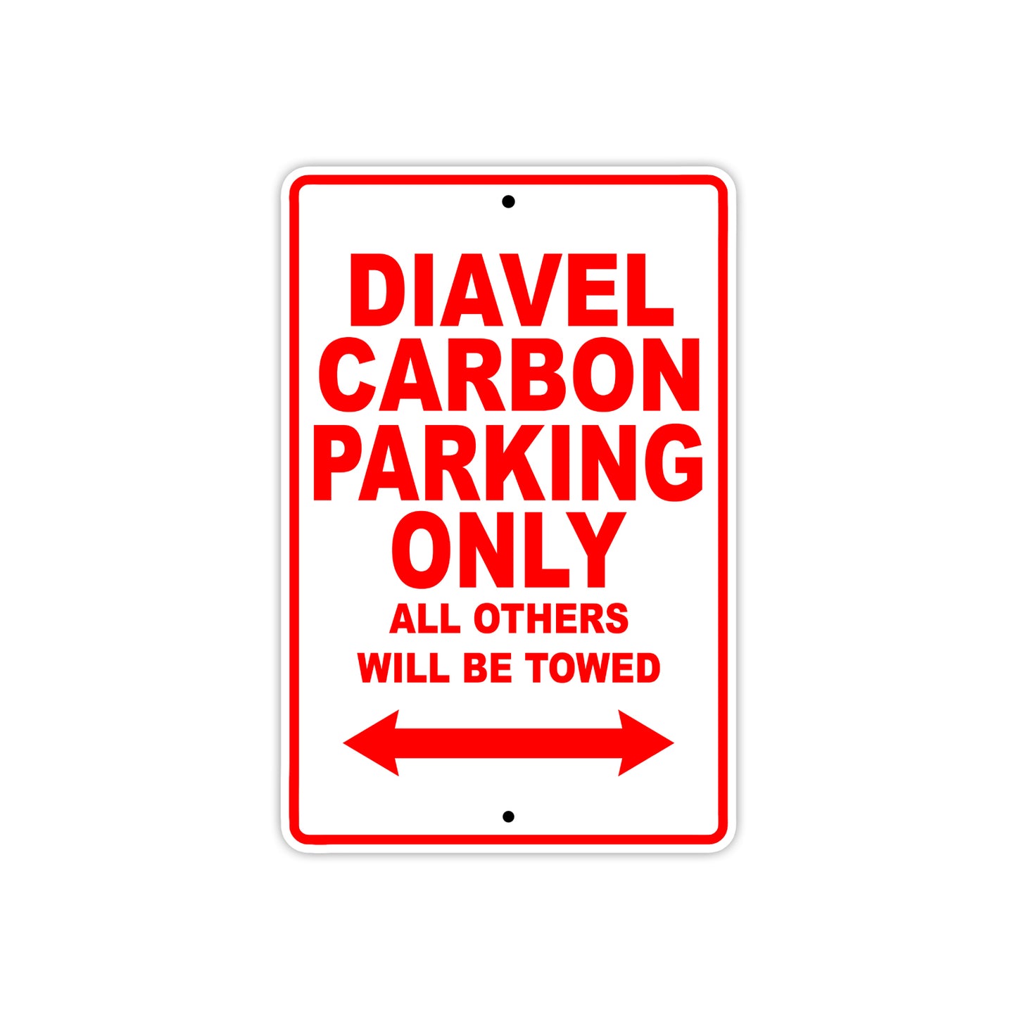 Ducati Diavel Carbon Parking Only All Others Will Be Towed Aluminum Decor Garage Sign