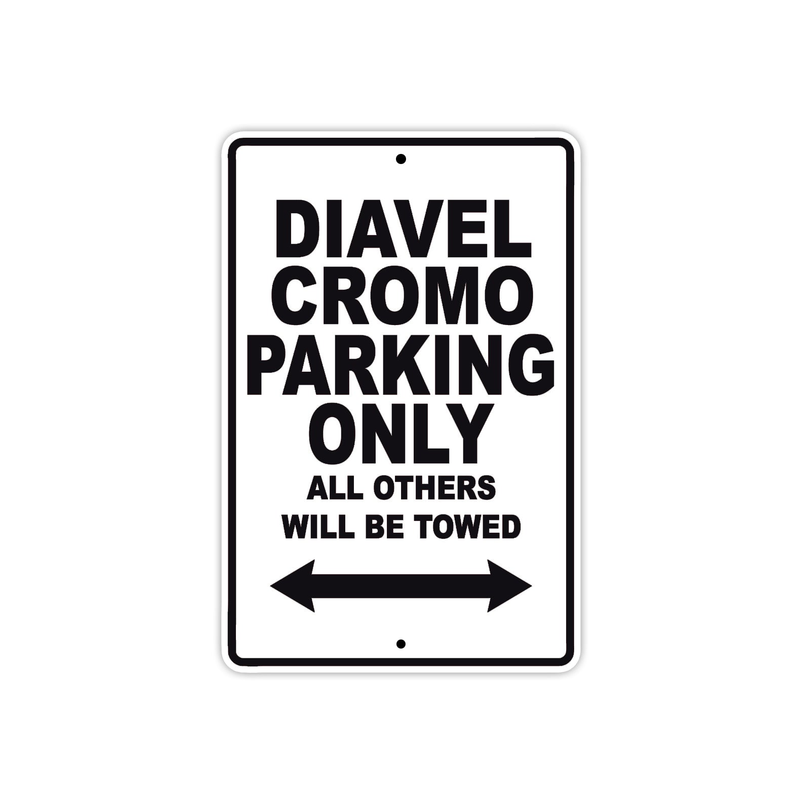 Ducati Diavel Cromo Parking Only All Others Will Be Towed Aluminum Decor Garage Sign