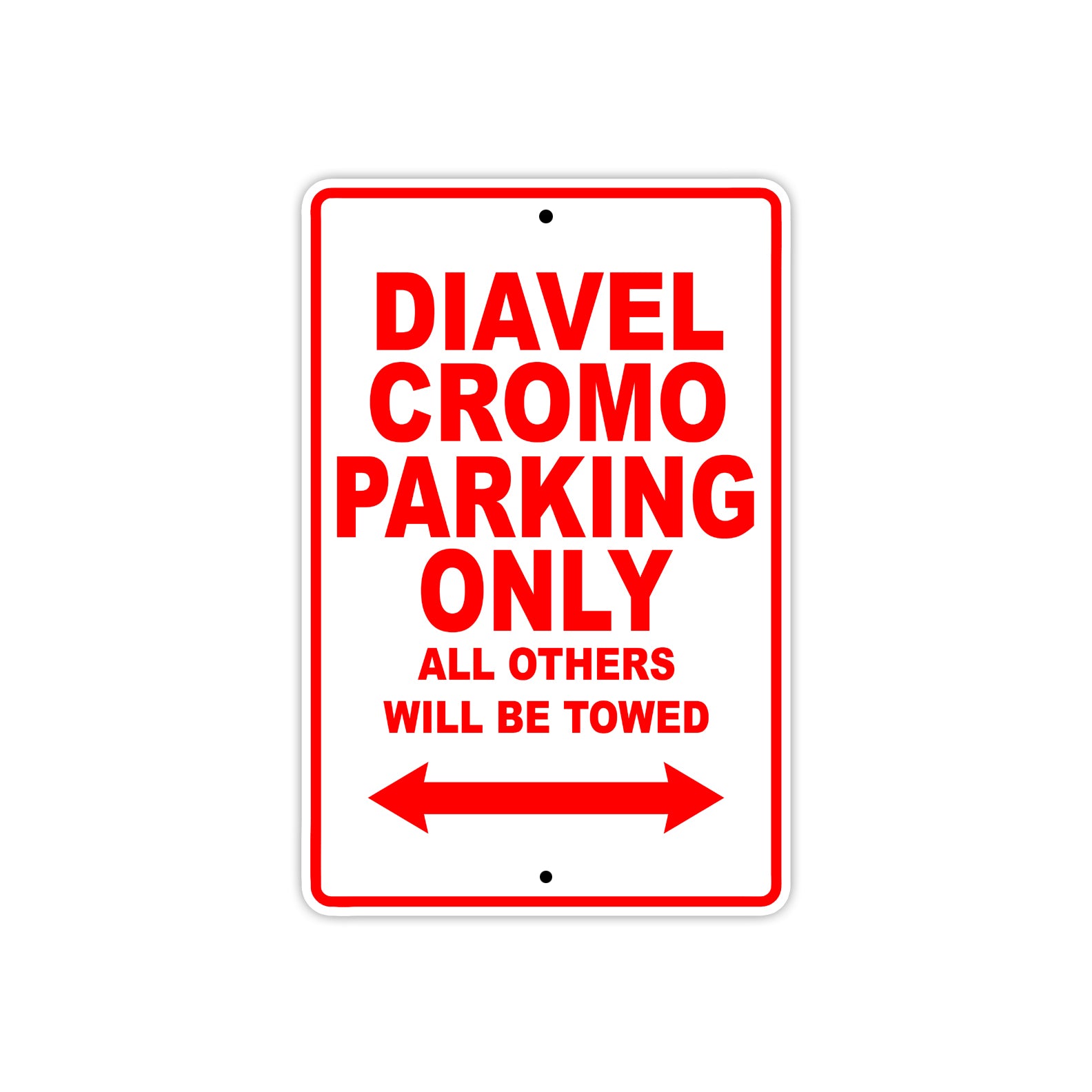 Ducati Diavel Cromo Parking Only All Others Will Be Towed Aluminum Decor Garage Sign