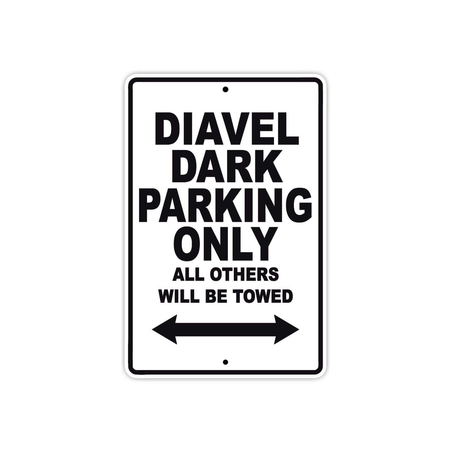 Ducati Diavel Dark Parking Only All Others Will Be Towed Aluminum Decor Garage Sign