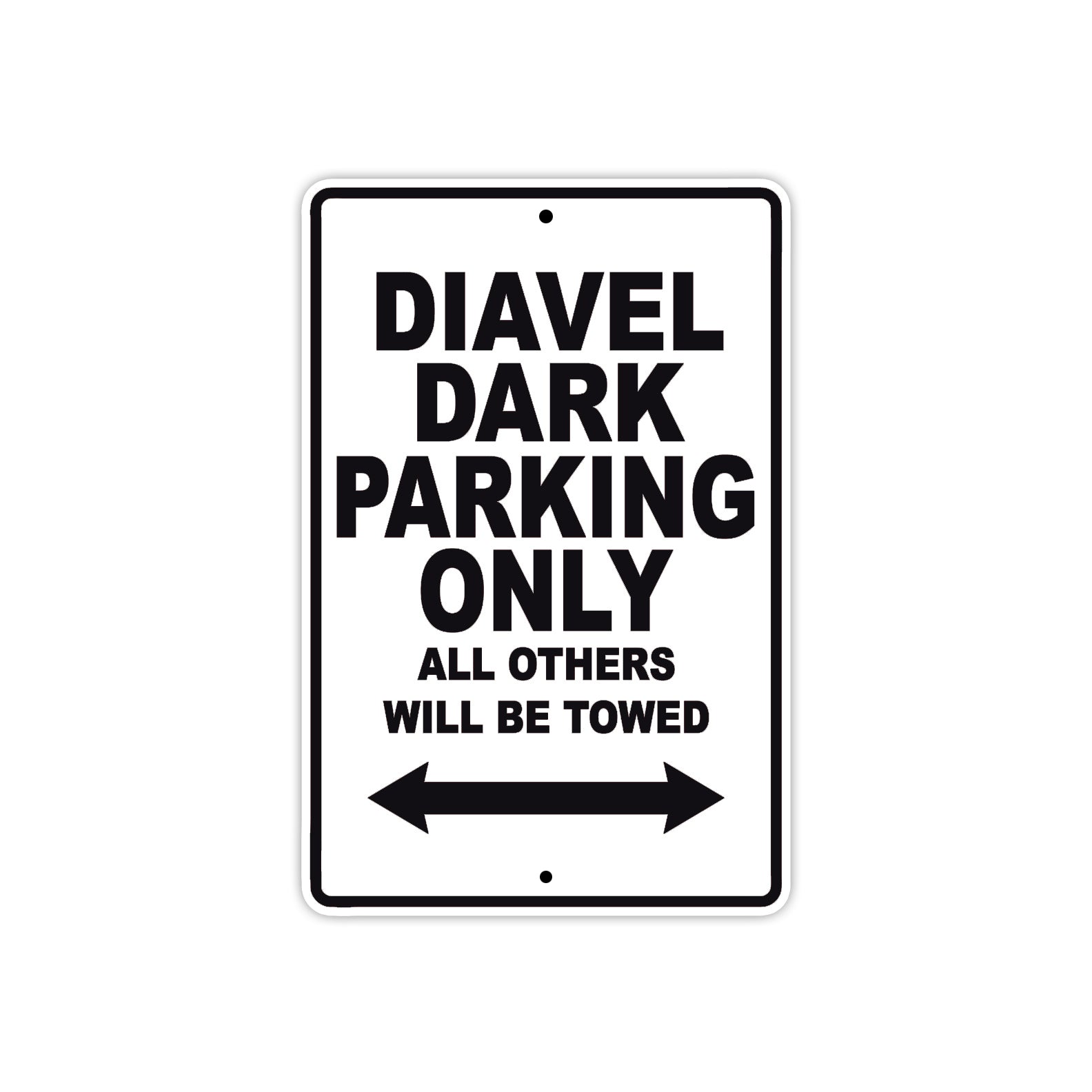 Ducati Diavel Dark Parking Only All Others Will Be Towed Aluminum Decor Garage Sign