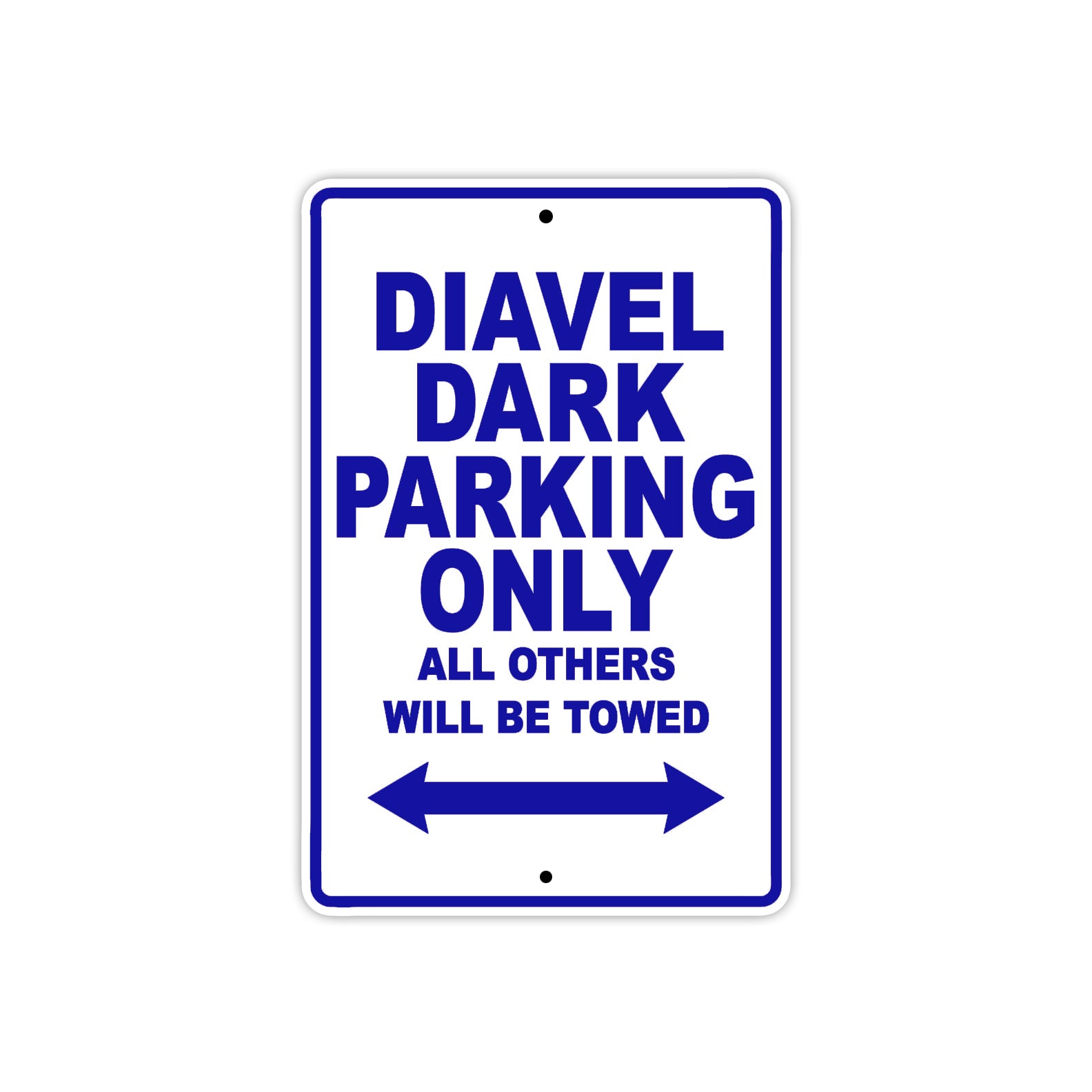 Ducati Diavel Dark Parking Only All Others Will Be Towed Aluminum Decor Garage Sign